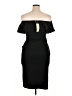 Boohoo Solid Black Cocktail Dress Size 14 - photo 2