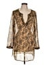 Chico's 100% Polyester Gold Cocktail Dress Size Lg (2) - photo 1