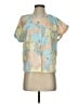 Unbranded Color Block Teal Short Sleeve Blouse Size S - photo 1