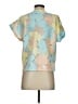 Unbranded Color Block Teal Short Sleeve Blouse Size S - photo 2