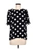 CeCe Polka Dots Black Short Sleeve Blouse Size M - photo 1