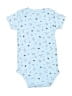 Carter's 100% Cotton Print Blue Short Sleeve Onesie 0-3 MO / 3 MO - photo 2