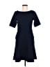 eShakti 100% Polyester Solid Blue Casual Dress Size M - photo 1