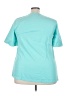 Unbranded 100% Polyester Teal Short Sleeve Top Size 22 (estimated) - photo 2