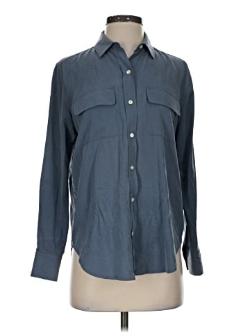 Everlane Long Sleeve Silk Top (view 1)