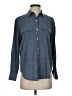 Everlane 100% Silk Solid Blue Long Sleeve Silk Top Size 00 - photo 1