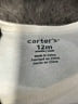 Carter's 100% Cotton Ivory Long Sleeve Onesie 9-12 MO / 12 MO - photo 3