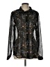 CAbi Floral Black Long Sleeve Blouse Size L - photo 1