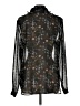 CAbi Floral Black Long Sleeve Blouse Size L - photo 2