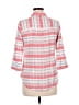Columbia Stripes Pink 3/4 Sleeve Button-Down Shirt Size M - photo 2