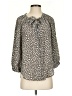 Joie 100% Silk Gray 3/4 Sleeve Silk Top Size XS - photo 1
