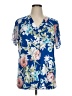 Adele & May Blue Short Sleeve Blouse Size 1X - photo 1