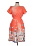 eShakti 100% Polyester Graphic Orange Casual Dress Size 12 - photo 1