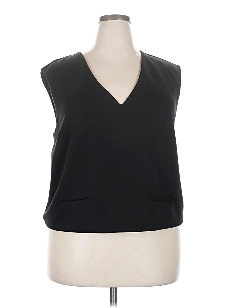 Pre-owned A New Day Sleeveless Blouse In Black