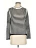 ME+EM 100% Cotton Stripes Silver Black Pullover Sweater Size S - photo 1
