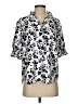Ann Taylor Floral Ivory Short Sleeve Blouse Size S - photo 1