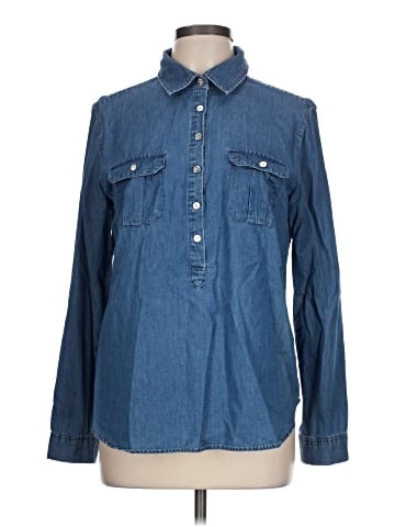 New York & Company Long Sleeve Button-Down Shirt (view 1)