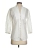 Josephine Studio 100% Cotton White 3/4 Sleeve Button-Down Shirt Size 4 - photo 1