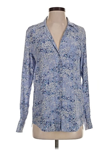 Equipment Long Sleeve Silk Top (view 1)