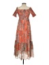 L'Agence 100% Polyester Paisley Orange Casual Dress Size S - photo 2