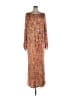 Mac Duggal 100% Polyester Brown Orange Casual Dress Size 4 - photo 1