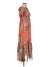 L'Agence 100% Polyester Paisley Orange Casual Dress Size S - photo 4