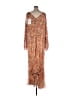 Mac Duggal 100% Polyester Brown Orange Casual Dress Size 4 - photo 2