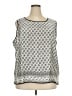 Talbots 100% Polyester Multi Color Silver Sleeveless Blouse Size 3X Petite - photo 1