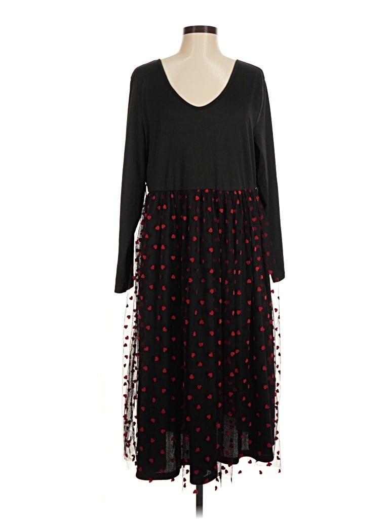 Pre-owned Shein Curve Casual Dress In Black