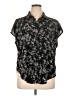 Torrid Floral Black Short Sleeve Blouse Size 1X Plus (1) - photo 1