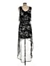 Express 100% Polyester Graphic Black Cocktail Dress Size M - photo 2