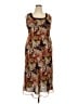 Studio 1 100% Polyester Print Brown Casual Dress Size 18 - photo 1