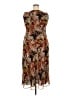 Studio 1 100% Polyester Print Brown Casual Dress Size 18 - photo 2