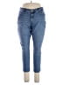 Levi's Solid Blue Jeans Size 16W - photo 1