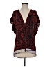 Insight Burgundy Short Sleeve Blouse Size 2 - photo 1