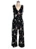 Kaileigh Floral Black Jumpsuit Size L - photo 1