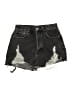 PacSun 100% Cotton Graphic Black Denim Shorts Size 26 waist - photo 1