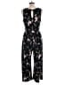Kaileigh Floral Black Jumpsuit Size L - photo 2
