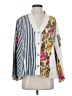 Pol 100% Cotton Print White Blazer Size S - photo 1