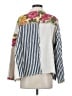 Pol 100% Cotton Print White Blazer Size S - photo 2