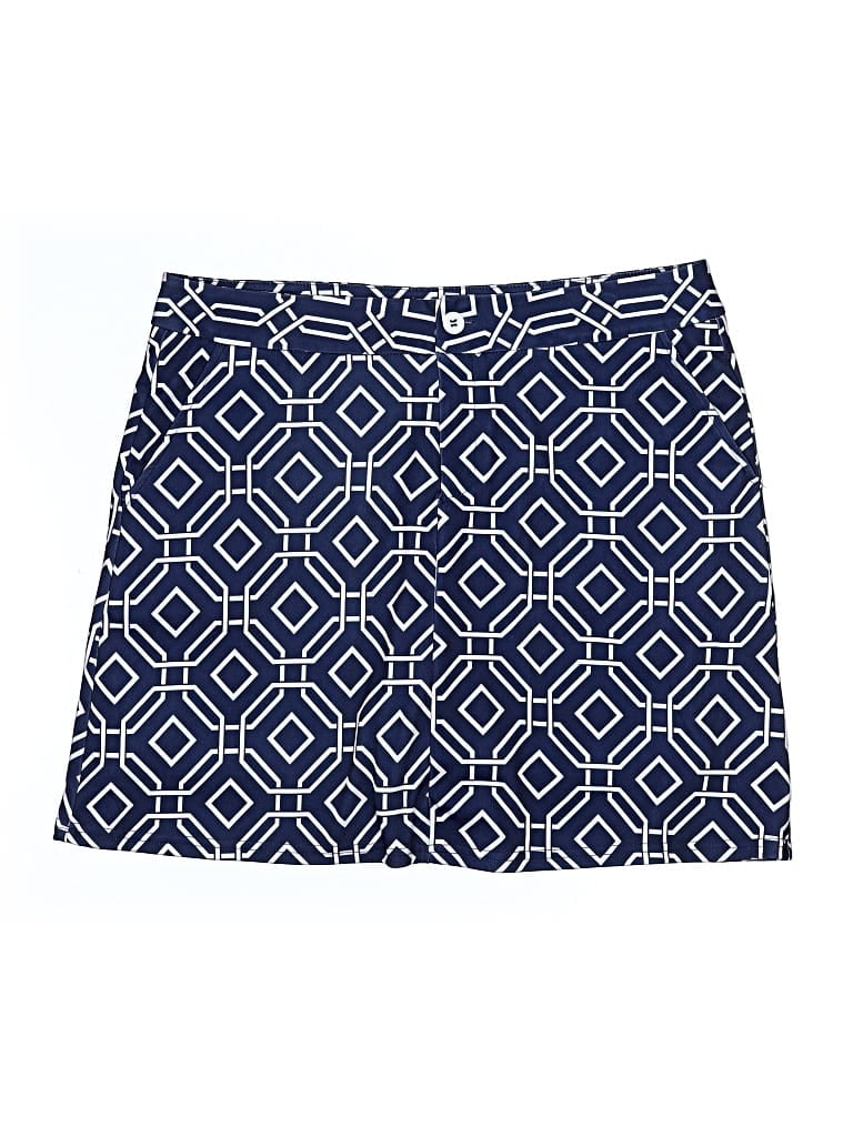 Pre-owned Top It Off Casual Skirt Blue Graphic Pattern Bottoms