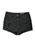 Aeropostale Hearts Black Denim Shorts Size 6 - photo 1
