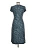 BCBGMAXAZRIA Print Teal Casual Dress Size L - photo 2