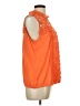 Calligraphie Orange Sleeveless Blouse Size XL - photo 4