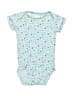 Carter's 100% Cotton Print Blue Short Sleeve Onesie Size Newborn - photo 1