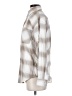 TNA 100% Cotton Checkered-gingham Silver Long Sleeve Button-Down Shirt Size XXS - photo 5