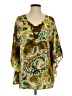 Chico's 100% Silk Green 3/4 Sleeve Silk Top Size S - photo 1