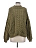 Pol 100% Polyester Green Turtleneck Sweater Size S - photo 1