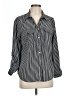 Adrienne Vittadini Stripes Black Long Sleeve Blouse Size L - photo 1