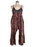 Natural Life Animal Print Brown Jumpsuit Size L - photo 1